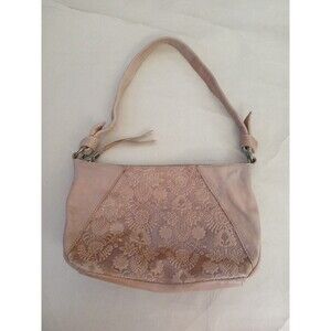 The Sak Leather Satchel Bag Brown Western Boho Shoulder Purse Floral